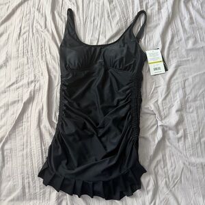 Maxine of Hollywood || black adjustable swimsuit skirt